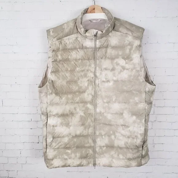 Lululemon Navigation Stretch Down Vest Size XXL Mesosphere White Opal Raw Linen - Picture 1 of 8